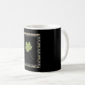 MUG MOTIF FEUILLE VERTE (Devant droit)