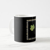 MUG MOTIF FEUILLE VERTE (Devant gauche)