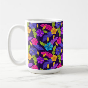 Mug Motif Feuilles et Fleurs Tropicales-23857