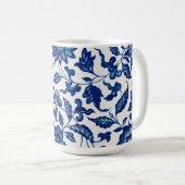 Mug Motif Fleur Bleue (Devant droit)