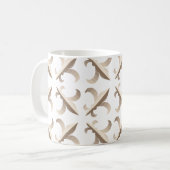 Mug Motif fleur de lis rayé (Devant gauche)