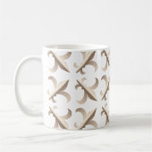 Mug Motif fleur de lis rayé (Gauche)