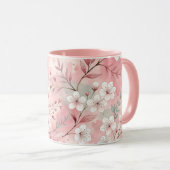 Mug Motif Fleur de Sakura Rose (Devant droit)