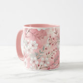 Mug Motif Fleur de Sakura Rose (Devant gauche)