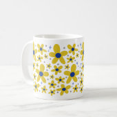 Mug Motif Fleur Jaune et Bleu Faisy (Devant gauche)