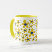 Mug Motif Fleur Jaune et Bleu Faisy (Devant gauche)