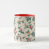 Mug Motif fleur multicolore, garniture rouge, (Centre)