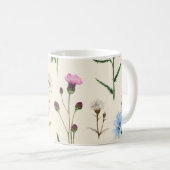 Mug Motif fleur sauvage aquarelle. (Devant droit)