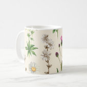 Mug Motif fleur sauvage aquarelle. (Devant gauche)