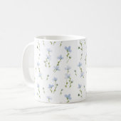 Mug Motif Fleur sauvage bleu aquarelle (Devant gauche)