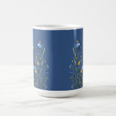 Mug Motif Fleur sauvage bleu sur bleu classique (Centre)