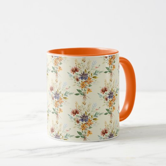 Mug Motif fleur sauvage d'automne (Devant droit)