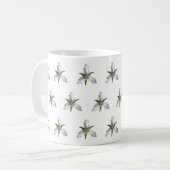 Mug Motif Fleur sauvage de printemps Trillium peint (Devant gauche)