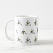 Mug Motif Fleur sauvage de printemps Trillium peint (Gauche)