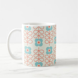 Mug Motif fleurie géométrique sans couture. Style nord