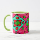 Mug Motif Fleurs Abstraites uniques (Gauche)