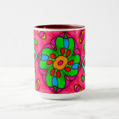 Mug Motif Fleurs Abstraites uniques (Centre)