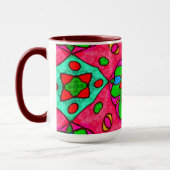 Mug Motif Fleurs Abstraites uniques (Gauche)