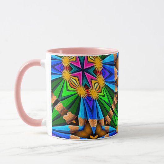 Mug Motif Fleurs Abstraites uniques (Gauche)