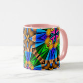 Mug Motif Fleurs Abstraites uniques (Devant droit)