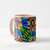 Mug Motif Fleurs Abstraites uniques (Devant gauche)