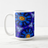 Mug Motif Fleurs bleues Abstraites (Gauche)