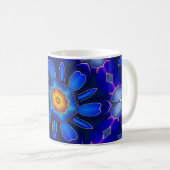 Mug Motif Fleurs bleues Abstraites (Devant droit)