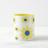 Mug Motif Fleurs Bleues Jaunes (Centre)