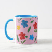MUG MOTIF FLEURS COLORÉ ET ÉLÉGANT (Gauche)