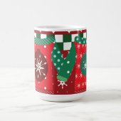 Mug Motif flocon de neige pull moche rouge vert  (Centre)
