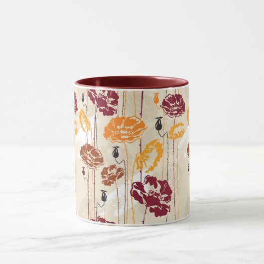 Mug Motif floral 4 d'élégance abstraite (Centre)