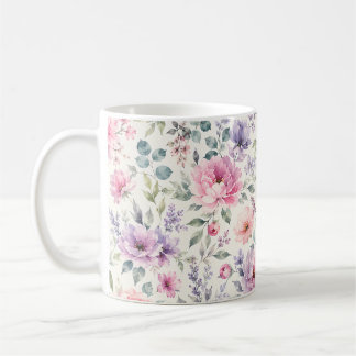 Mug Motif floral à l'aquarelle | Botanique élégante
