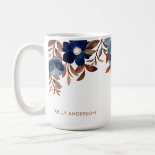 Mug Motif floral à l'aquarelle tendance Feuillage fémi