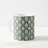 Mug Motif floral à monogramme botanique abstrait vinta (Devant gauche)