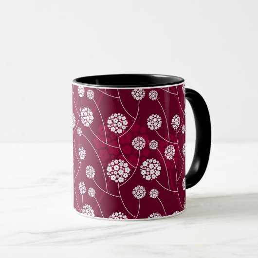 Mug Motif floral abstrait (Devant droit)