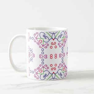 Mug motif floral Abstrait design abstrait, art, maison