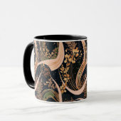 Mug motif floral Abstrait, pois, vignes (Devant gauche)