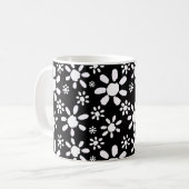 Mug Motif floral blanc moderne (Devant gauche)