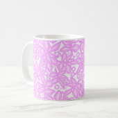 Mug Motif floral blanc rose (Devant gauche)