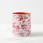 Mug Motif floral blanc rouge mou (Centre)