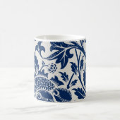 Mug Motif floral bleu complexe sur fond clair (Centre)