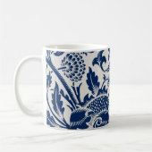 Mug Motif floral bleu complexe sur fond clair (Gauche)