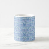 Mug Motif floral bleu élégant (Centre)
