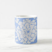 Mug Motif floral bleu et blanc personnalisé (Centre)