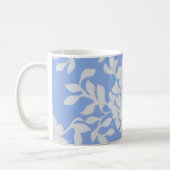 Mug Motif floral bleu et blanc personnalisé (Gauche)