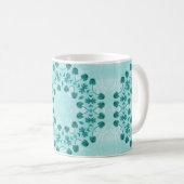 Mug Motif floral, bleu Turquoise (Devant droit)