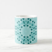 Mug Motif floral, bleu Turquoise (Centre)
