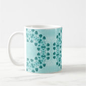 Mug Motif floral, bleu Turquoise (Gauche)