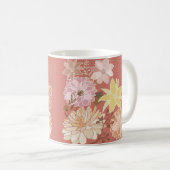 Mug Motif floral bohème rustique (Devant droit)