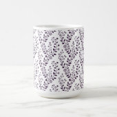 Mug Motif floral boho moderne prune blanc (Centre)